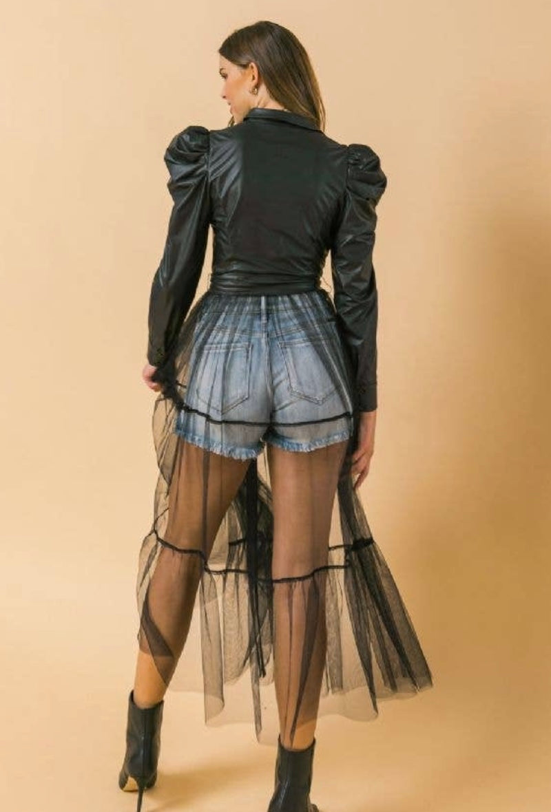 Dress Me Up Faux Sheer Top