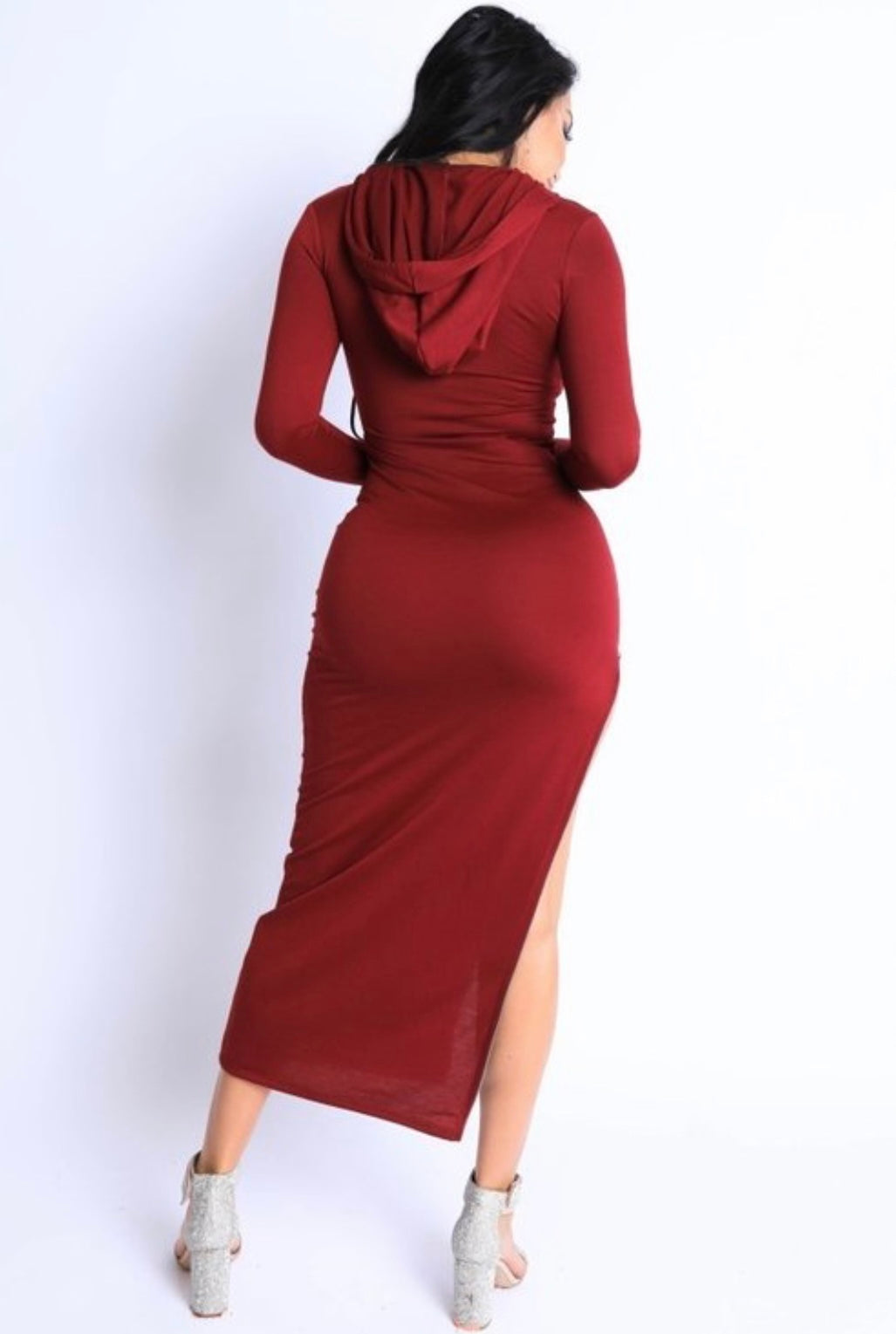 Zip It Hooded Maxi Dress