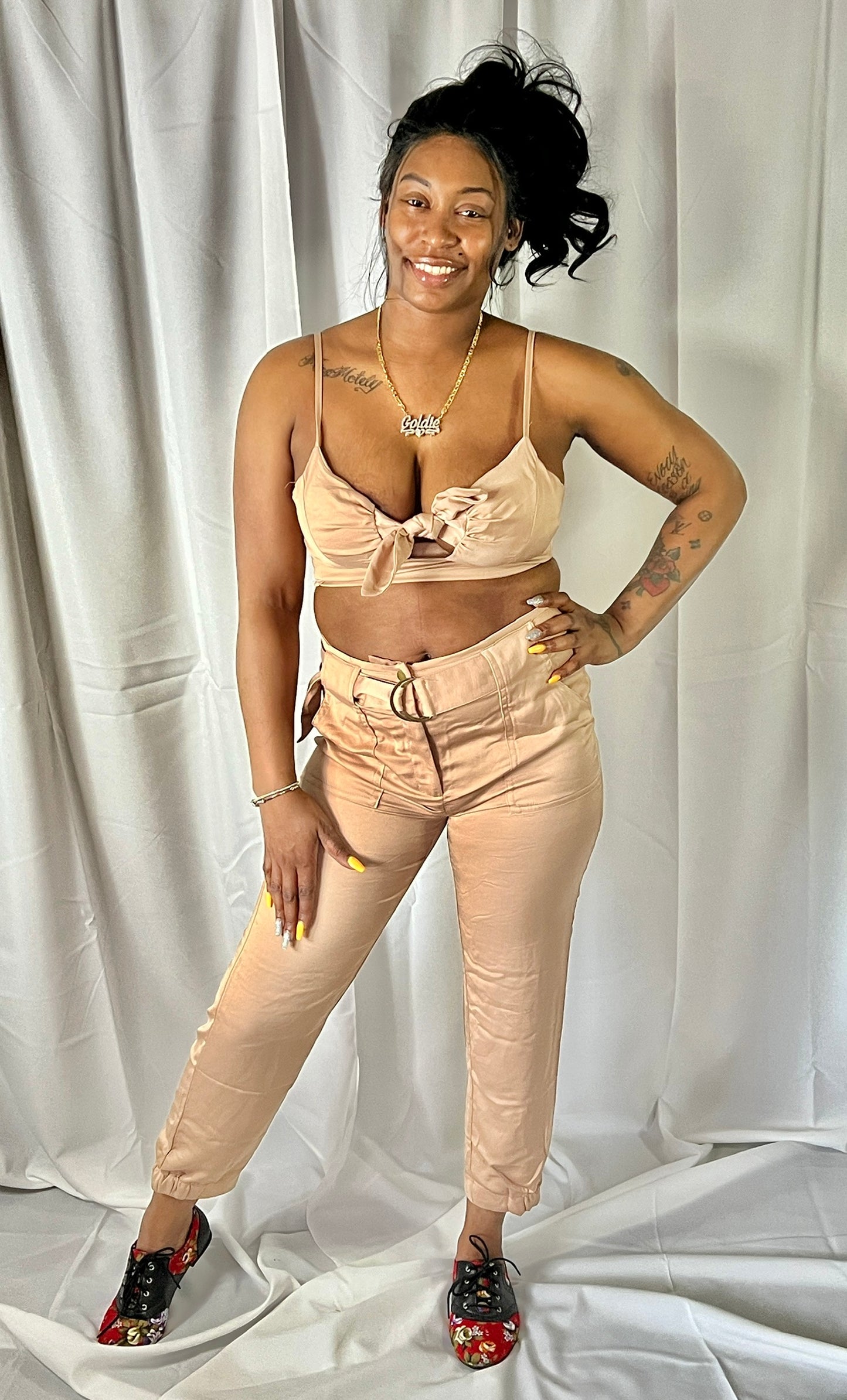 Im Nude Satin Set
