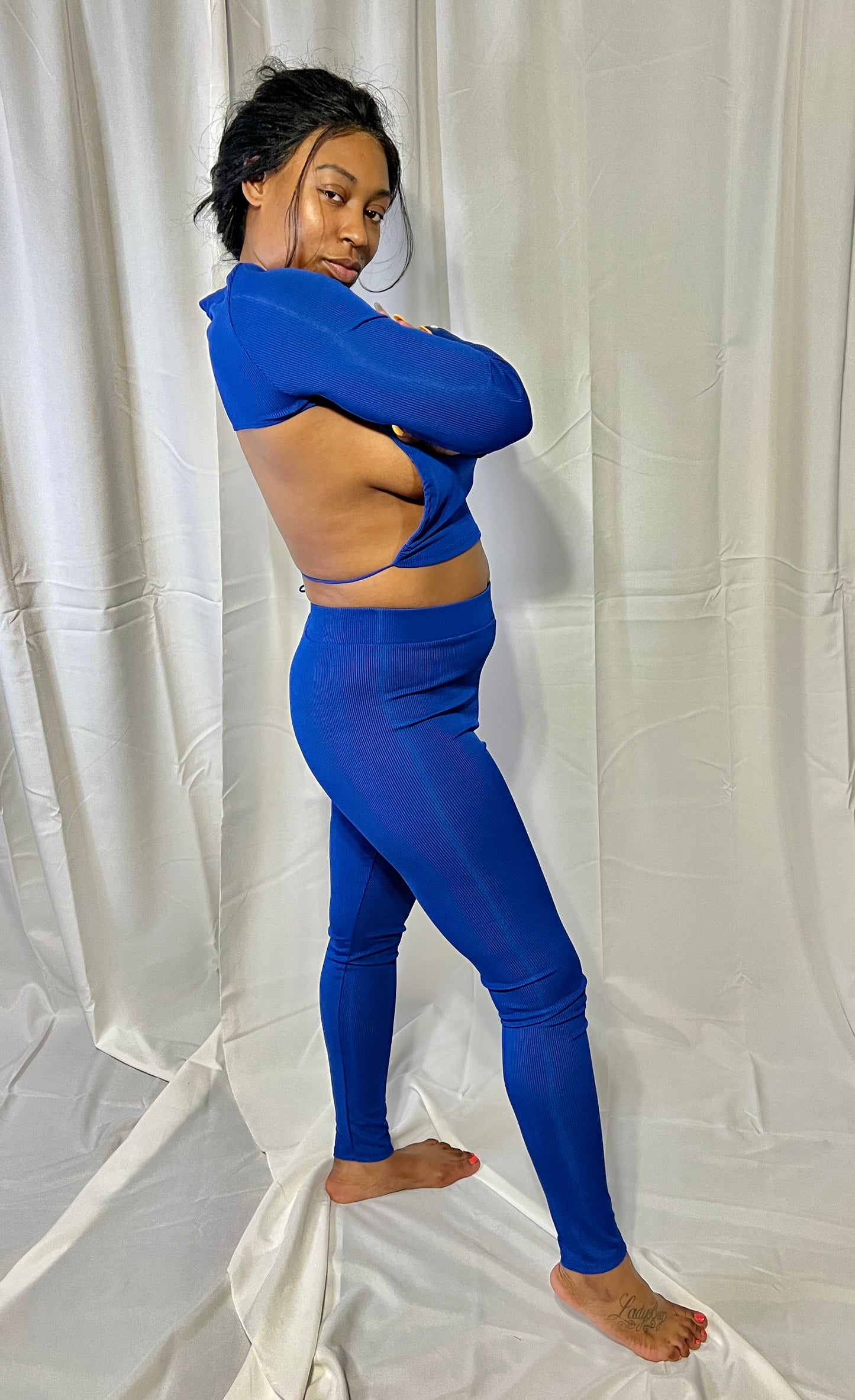 Royal Backless Legging Set