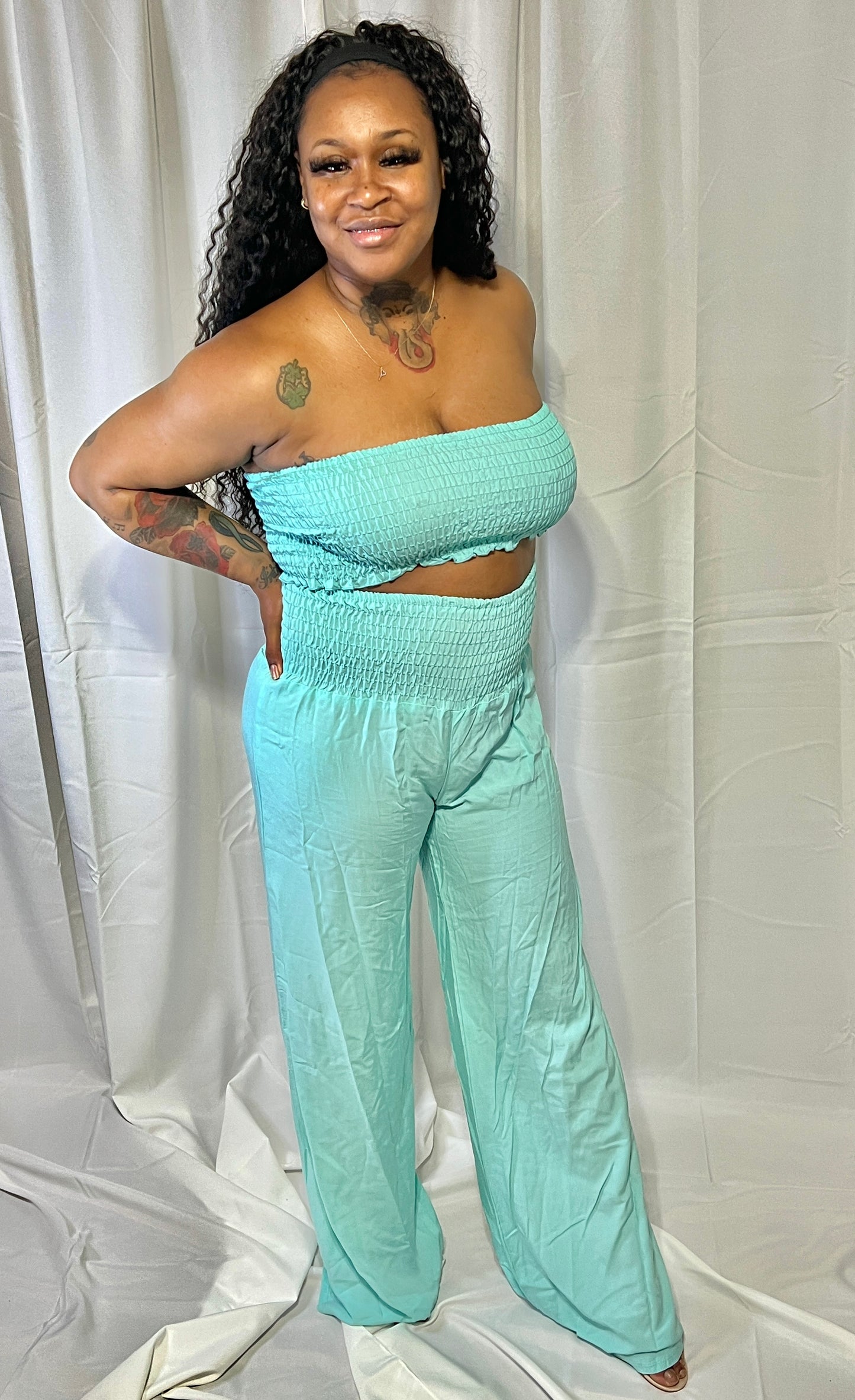 Mint To Be 2 Piece Pants Set