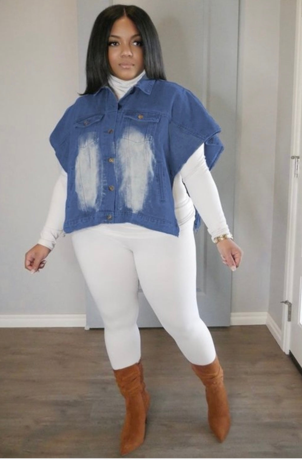 Something Like A Poncho Denim Jacket