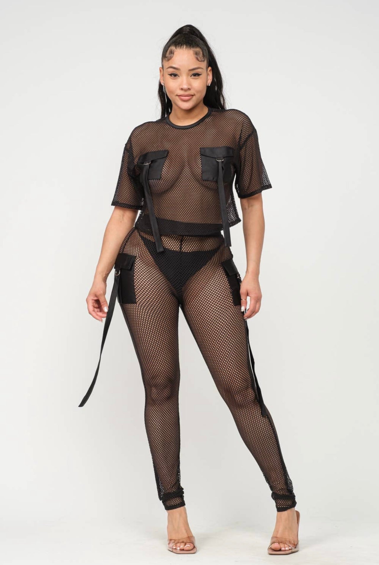 The Got'Em Looking Mesh Leggings Set